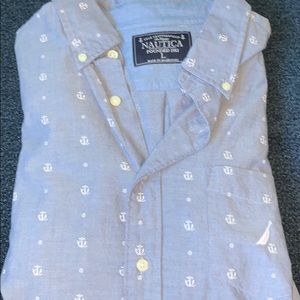Light blue button down nautica shirt